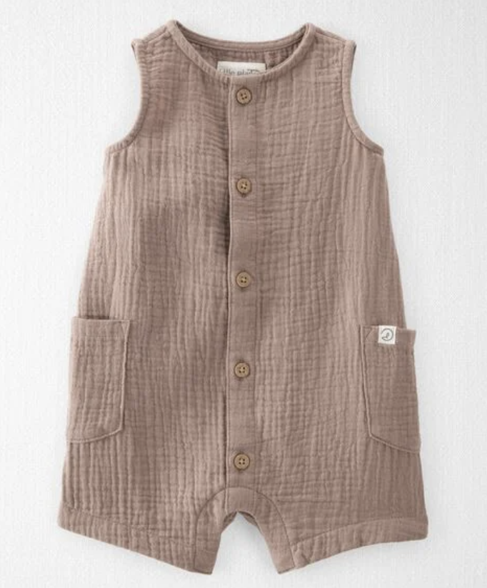 Baby Organic Cotton Gauze Romper